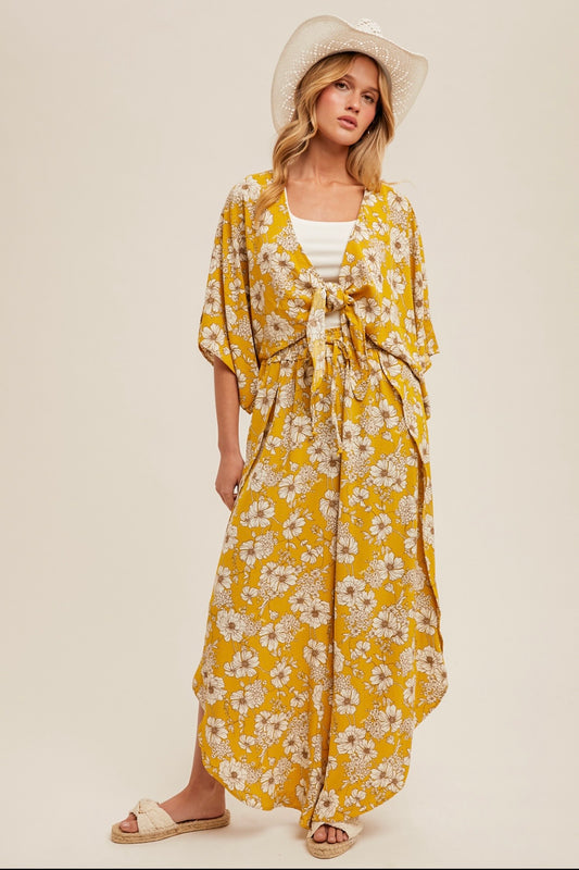 Golden Meadow Kimono Top