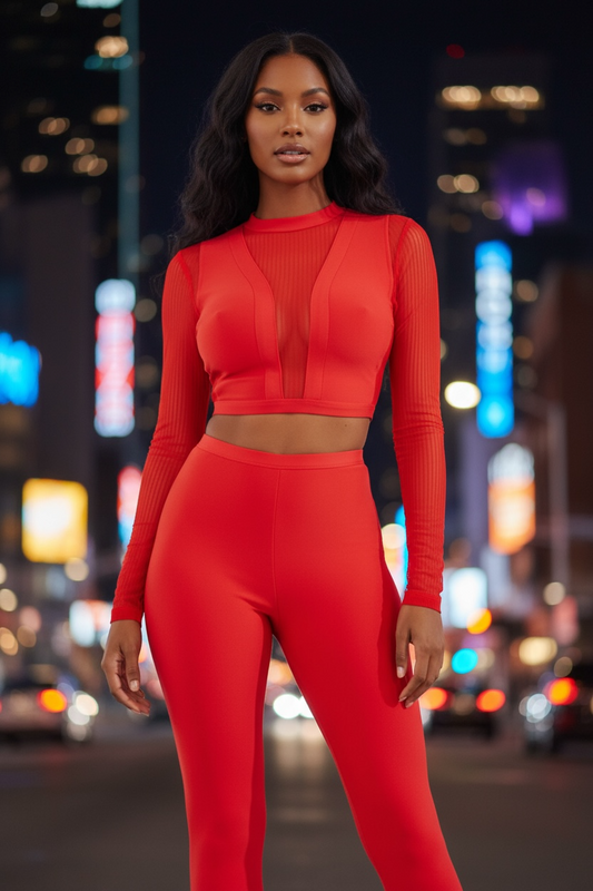 Bombshell Fiery Two-Piece Set
